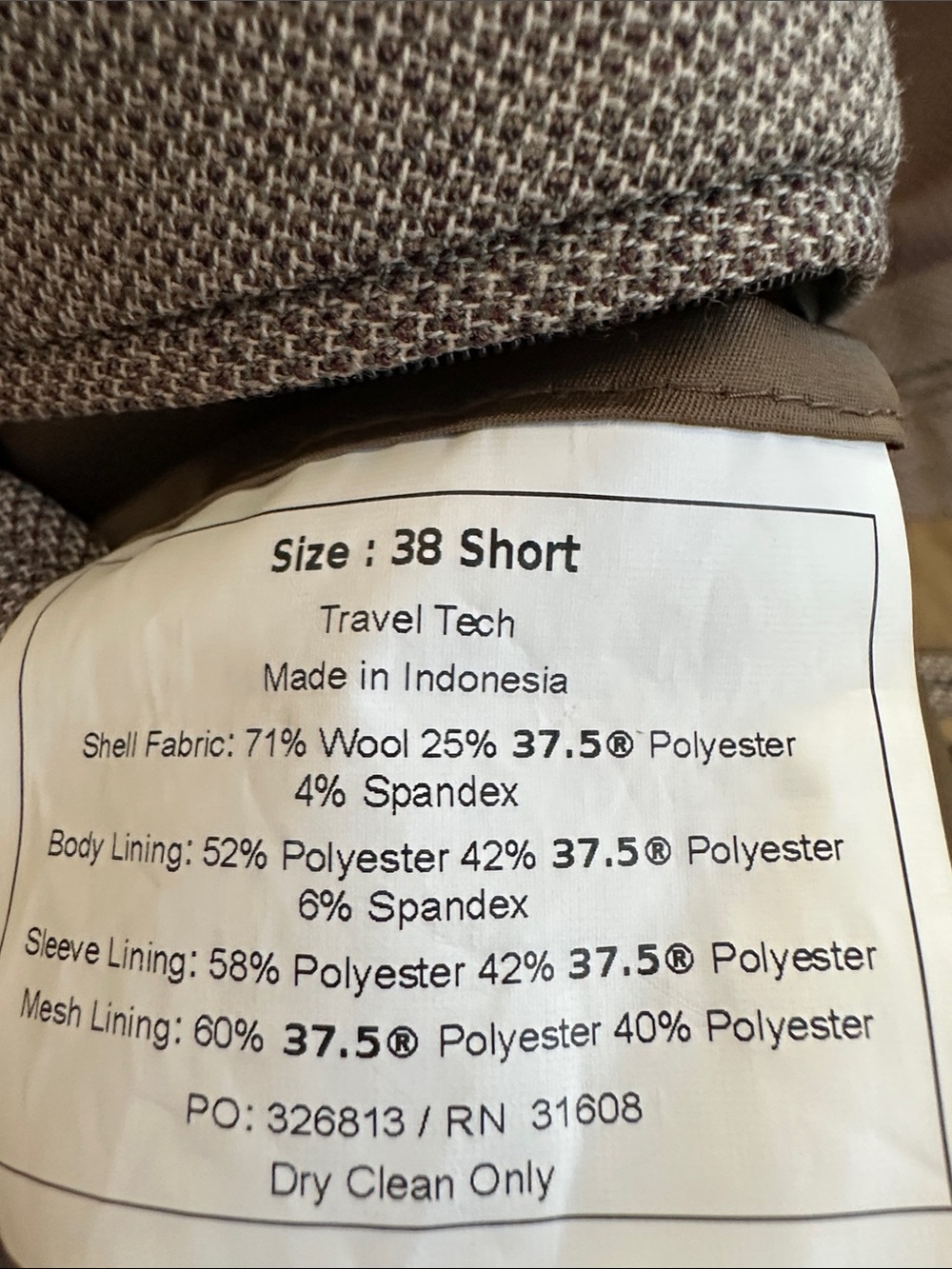 Jos A Bank 38S Travel Tek Sport Coat. Tailored fit - Picture 13 of 14